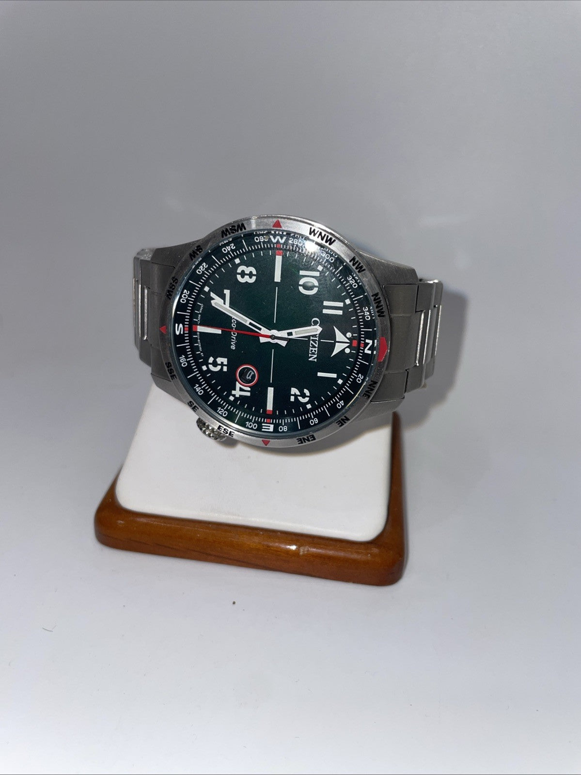 Citizen Eco-Drive AVION Stainless Steel Men's Watch BM7551-50X $325 Retail