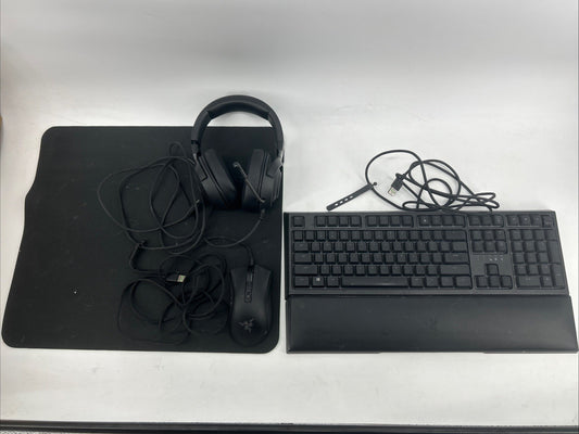 Razer Homerun Gaming Bundle Keyboard + Mouse + Pad + Headset - Used Tested