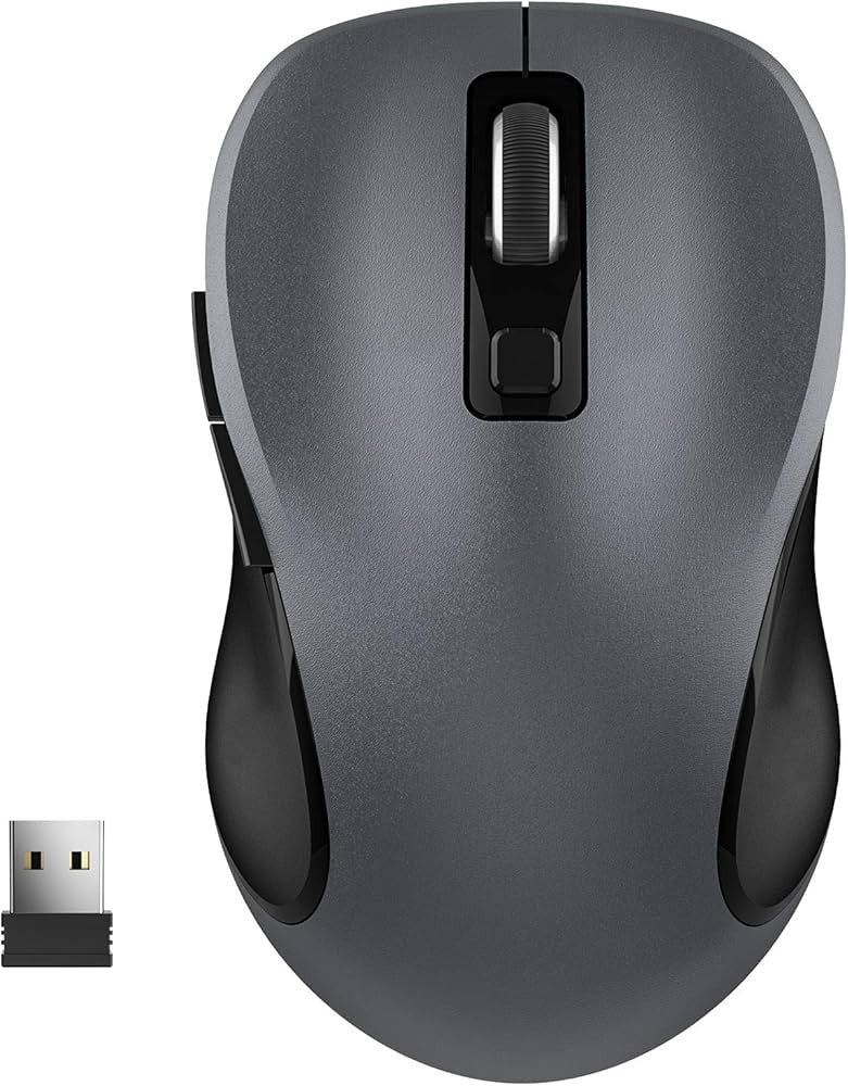 WisFox 2.4G Wireless Mouse for Laptop, Ergonomic Computer Mouse with USB Receive
