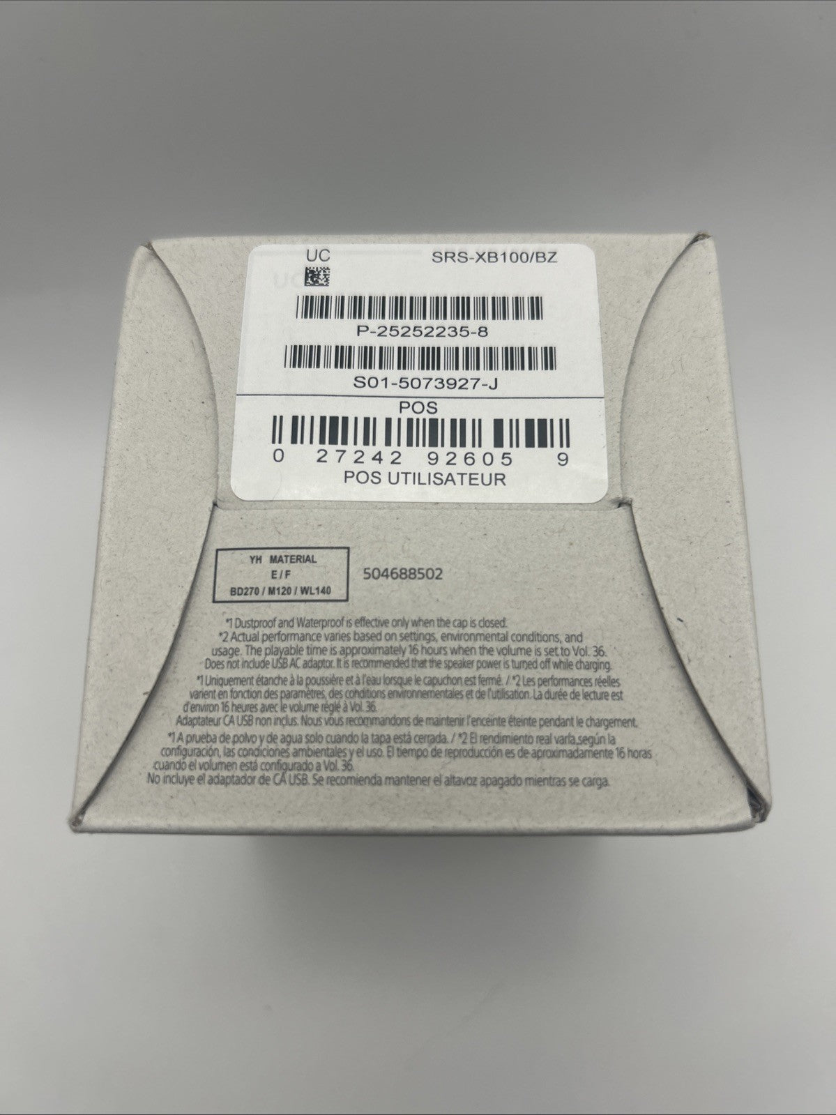 Sony SRS-XB100 Wireless Bluetooth Portable Compact Travel Speaker BLACK SRSXB100