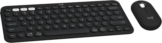 Logitech Pebble 2 Combo, Wireless Keyboard and Mouse, Quiet and Portable