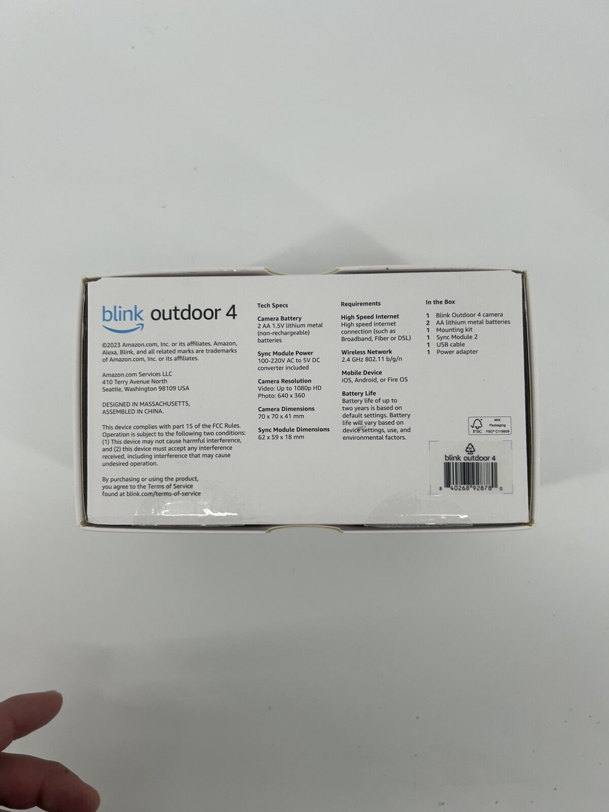 Blink Outdoor 4 (4th Gen) Wire-free Smart Security Camera - Black (B0B1N5HW22)