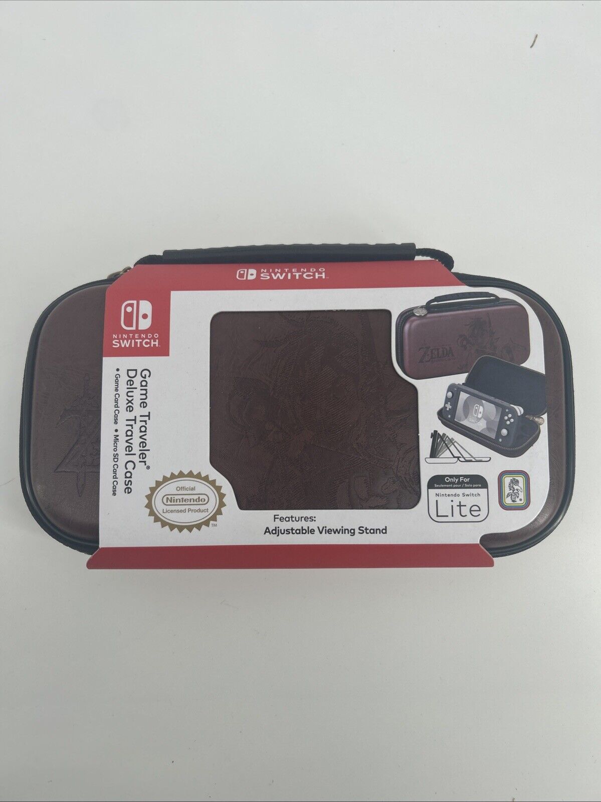 Nintendo Switch Lite Deluxe Leather Travel Case- Legends of Zelda BOTW-NEW. (M3)