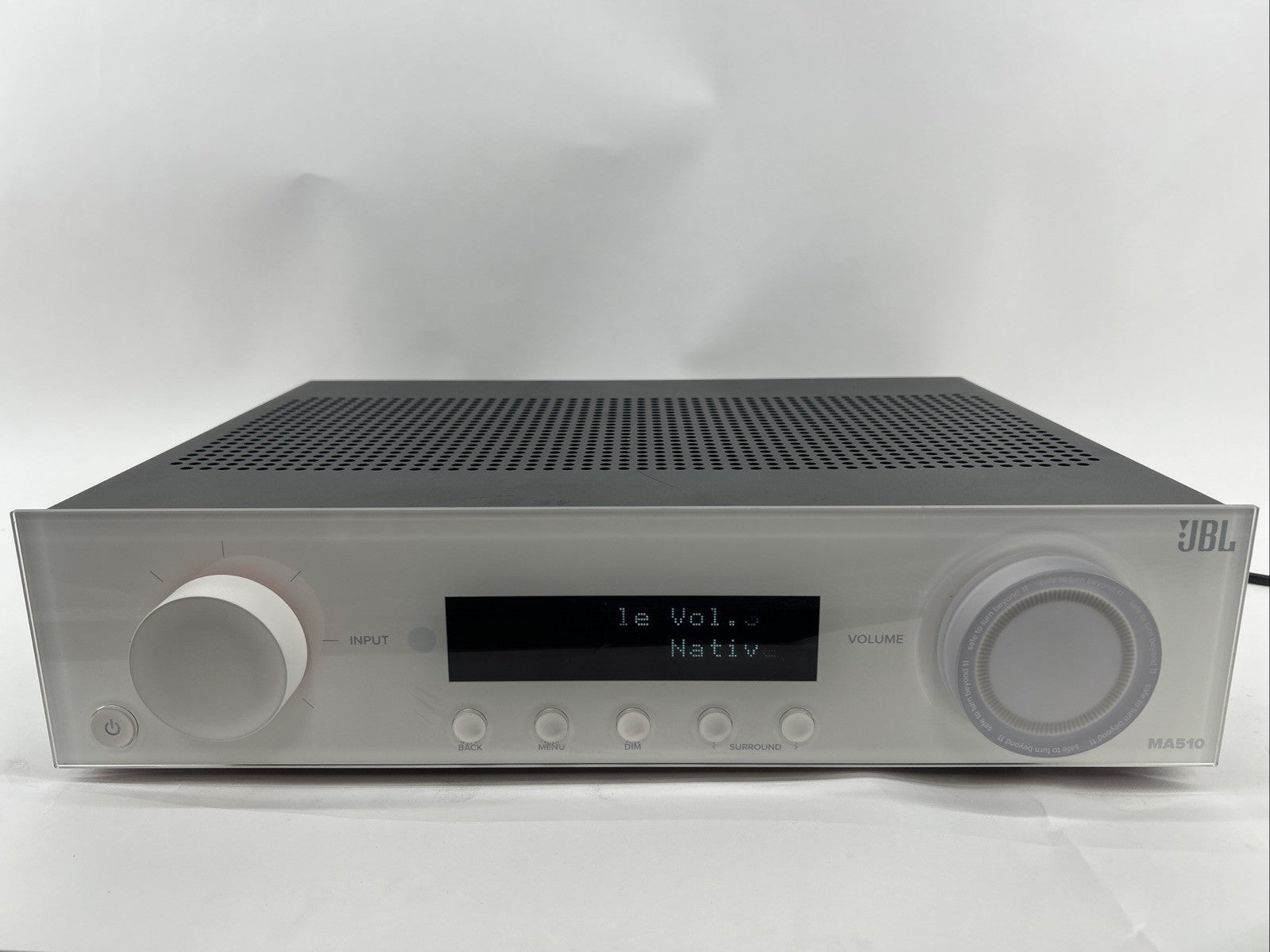 JBL MA510 5.2-Channel 8K Receiver (White) - No Power Cord - See Description