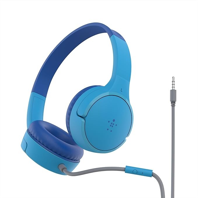 Belkin SoundForm Mini Kids Wired Headphones with Built-in Microphone & Fun Stick