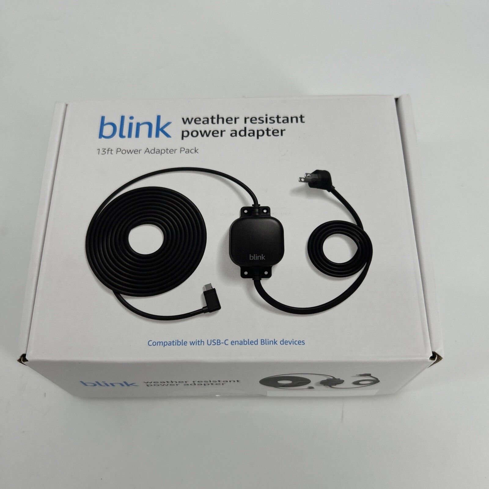 Weather Resistant 13ft Power Adapter for Blink Mini 2 & Outdoor 4, No Hardware