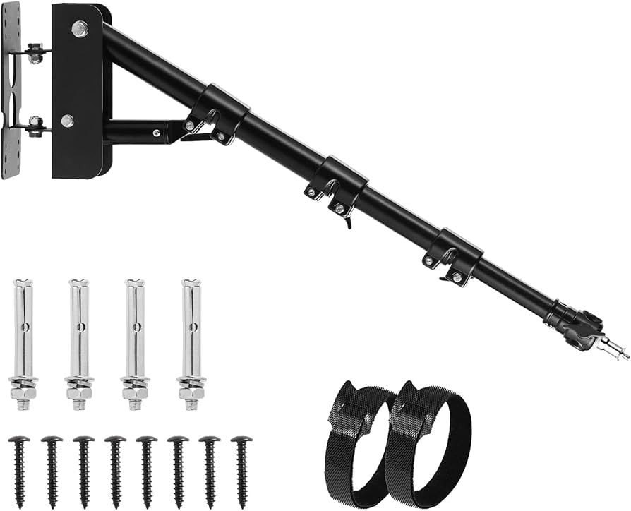 Meking Ring Light Wall Mount Boom Arm 39.37inch/100cm, for Strobe Light