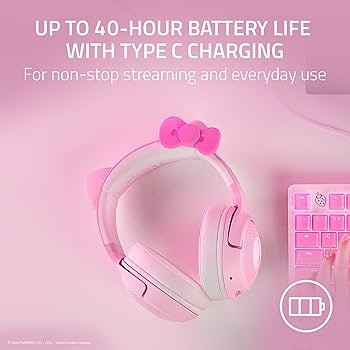 Razer Kraken Kitty V2 USB Headset with Kitty Ears Hello Kitty and Friends Editio