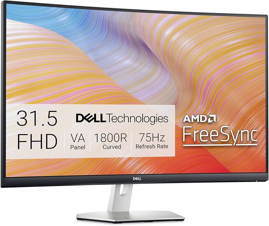 Dell S3222HN Curved Monitor - 31.5-inch FHD (1920x1080) 75Hz 4Ms 1800R Curved