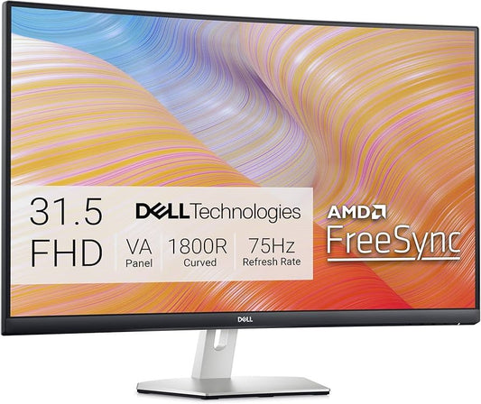 Dell S3222HN Curved Monitor - 31.5-inch FHD (1920x1080) 75Hz 4Ms 1800R Curved