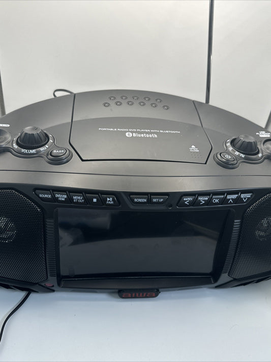 Aiwa Portable Boombox, Crystal Clear Sound with 3W x 2 Speakers and Bass Functio