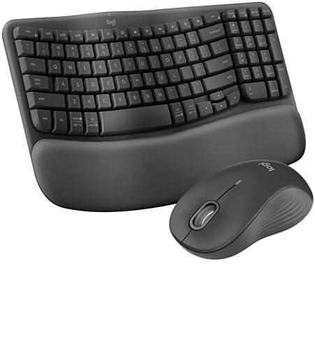 Logitech Wave Keys MK670 Combo, Wireless Ergonomic Keyboard w/ Signature M550