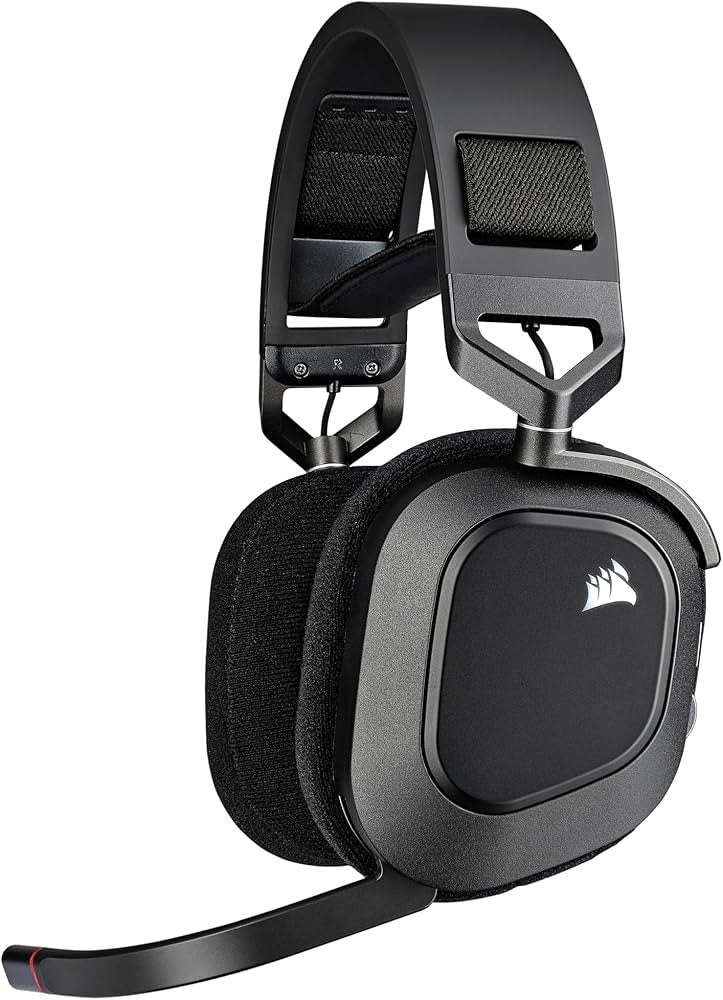CORSAIR HS80 RGB WIRELESS Multiplatform Gaming Headset - Dolby Atmos Lightweight