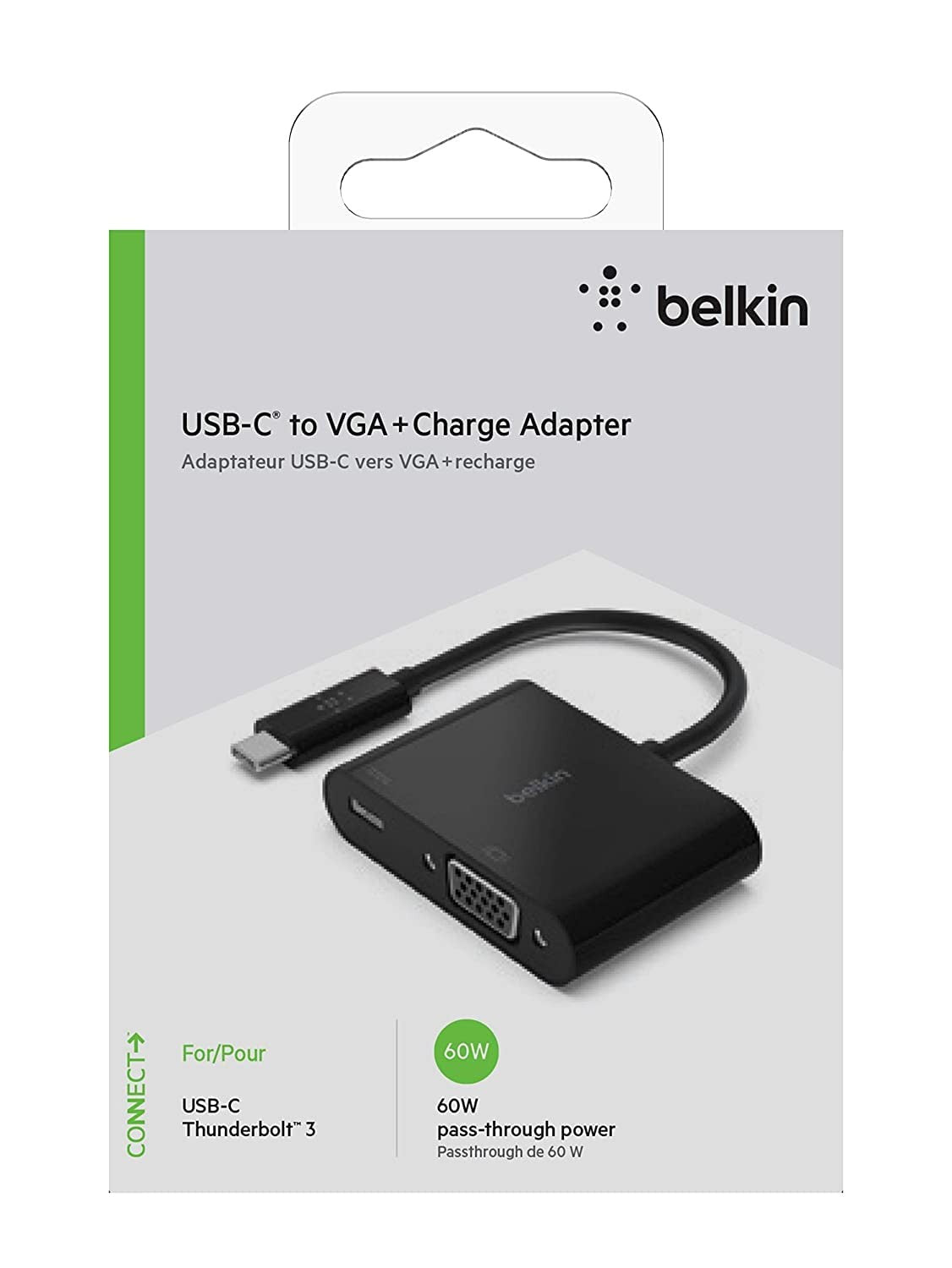 Belkin USB-C to VGA Adapter with 60W Power Delivery
