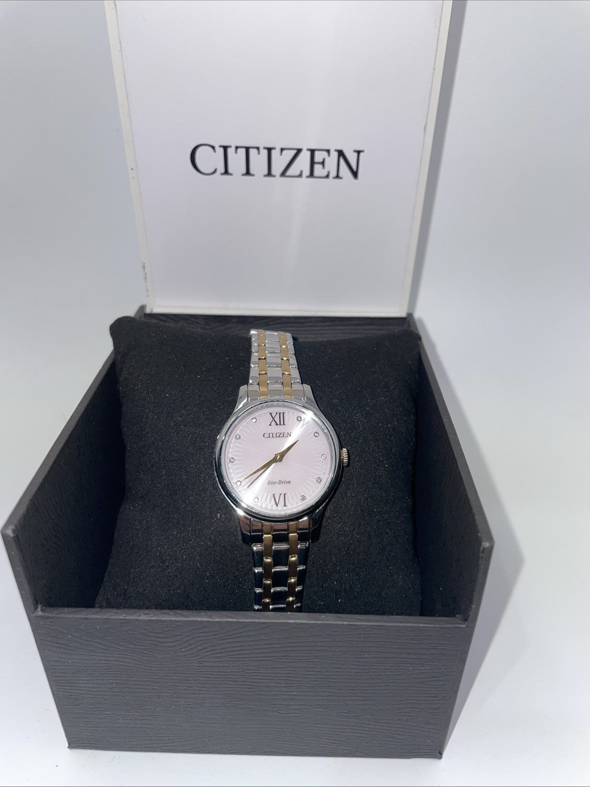CITIZEN Eco-Drive CLASSIC Pink Dial Two-Tone Women's Watch EM0897-51X MSRP: $375