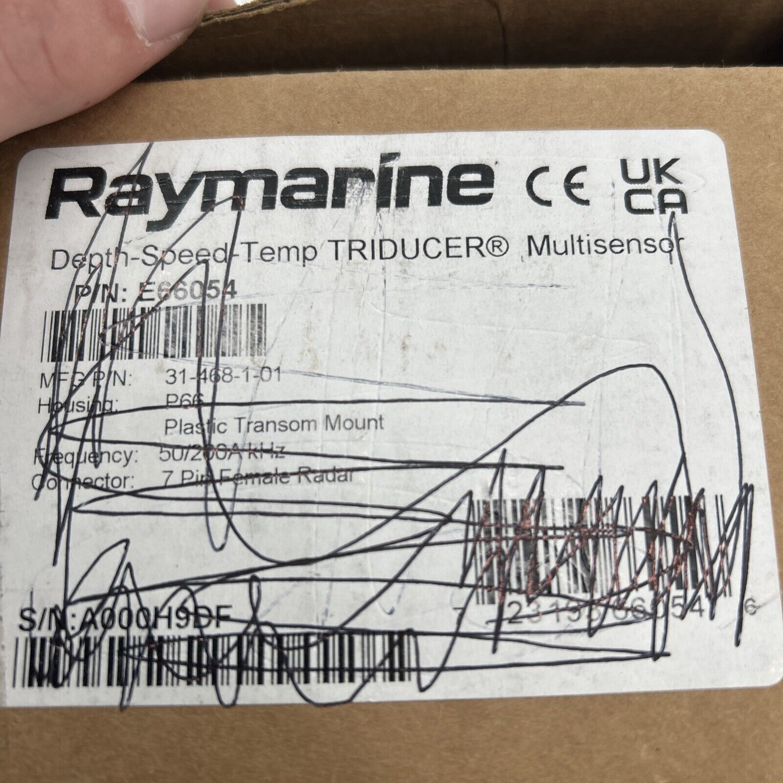 Airmar 31-468-1-01 - P66 Transom Mount Triducer Transducer -  Raymarine E66054