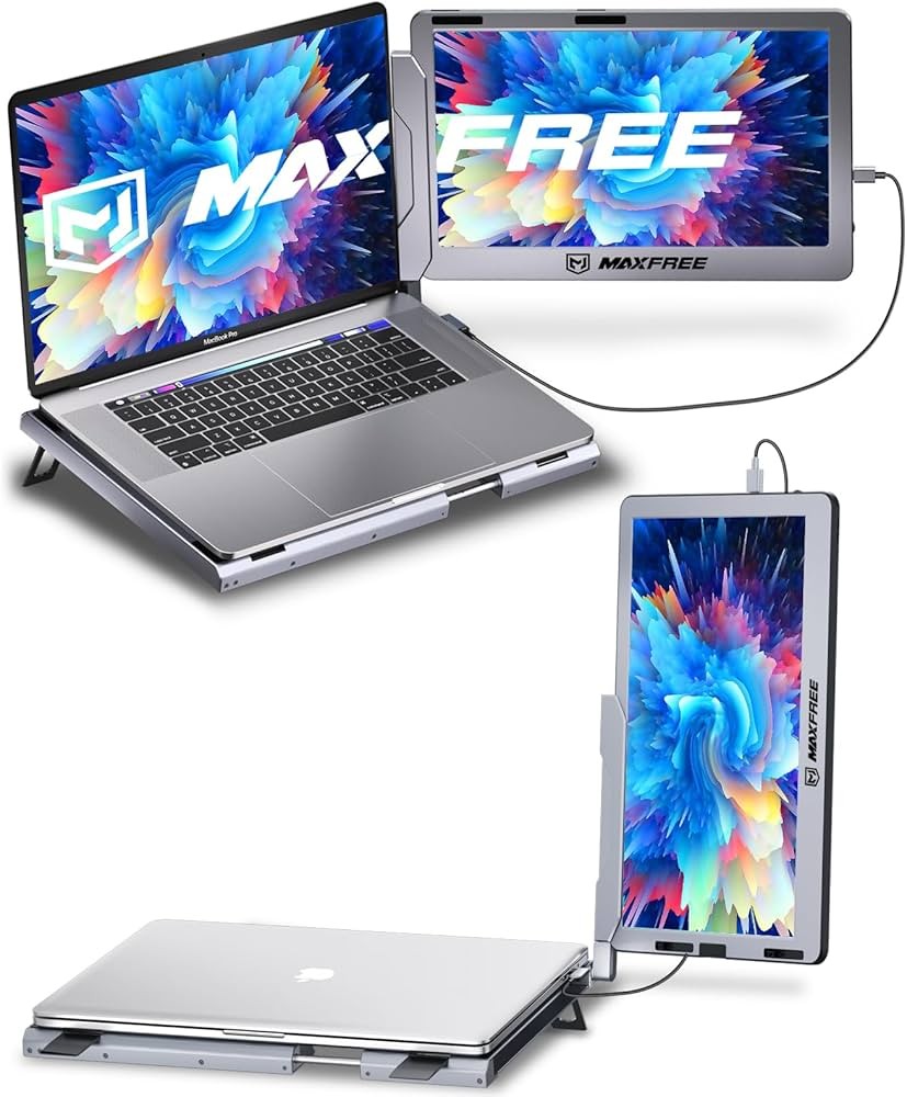 Maxfree F1 Laptop Screen Extender - 14" FHD Laptop Monitor Extender Dual Screen