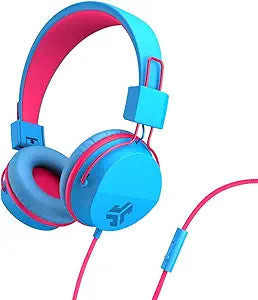 JLab JBuddies Studio On-Ear Kids Wired Headphones - Pink/Blue