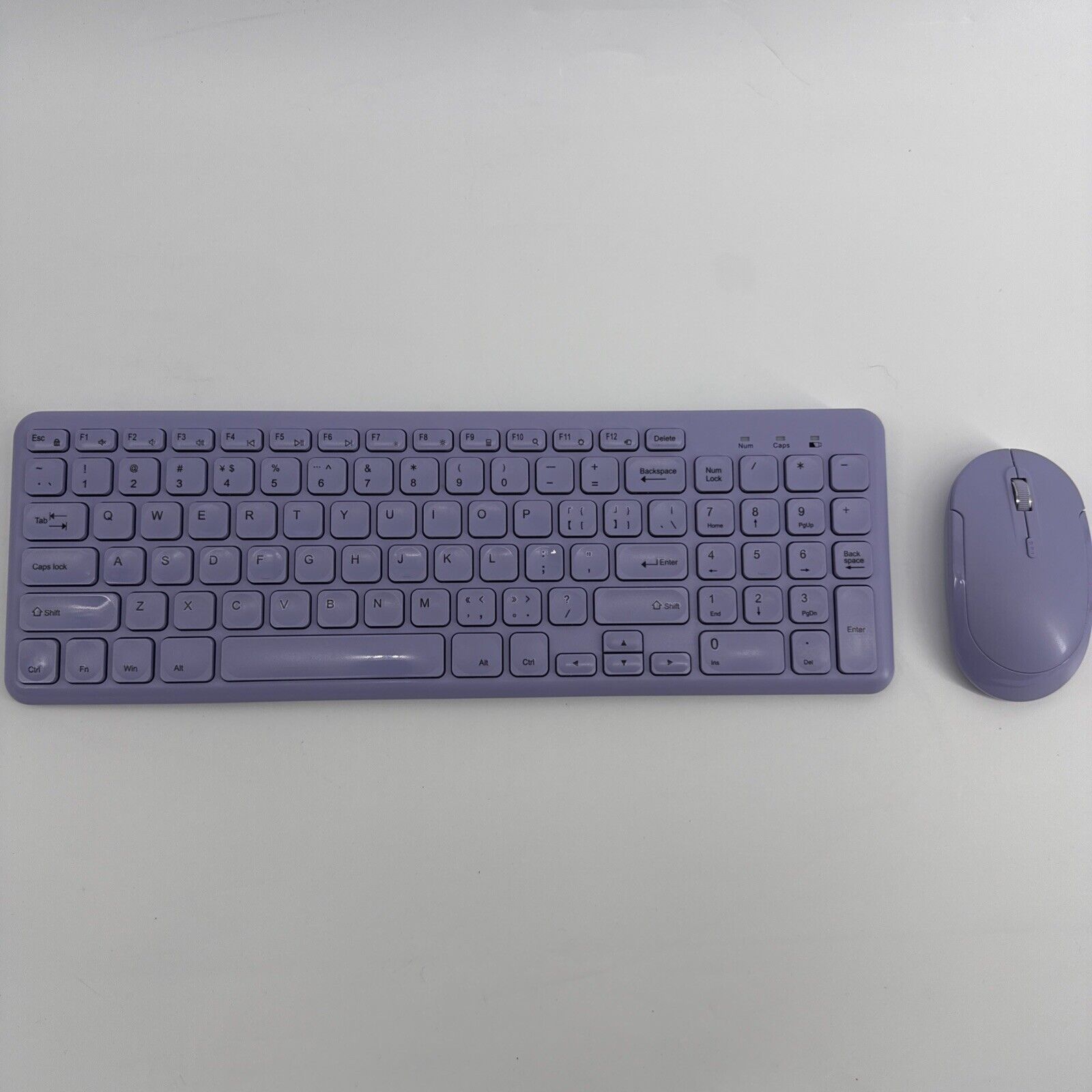 Superbcco Keyboard Mouse Combo Cordless Lavender/Purple 2.4Ghz