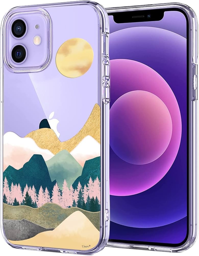 Unov Case Compatible with iPhone 12 Mini Case Clear with Design Slim Protective