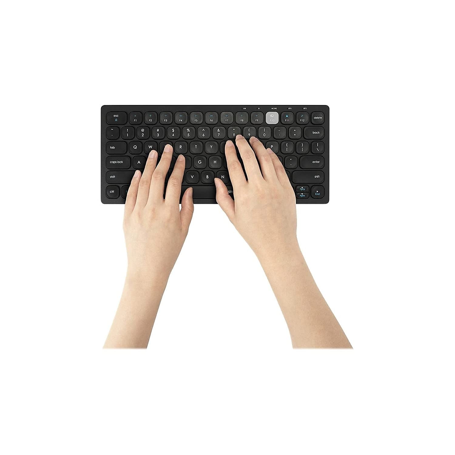 Kensington Dual Wireless Compact Keyboard – MultiDevice, Black (K75502US)