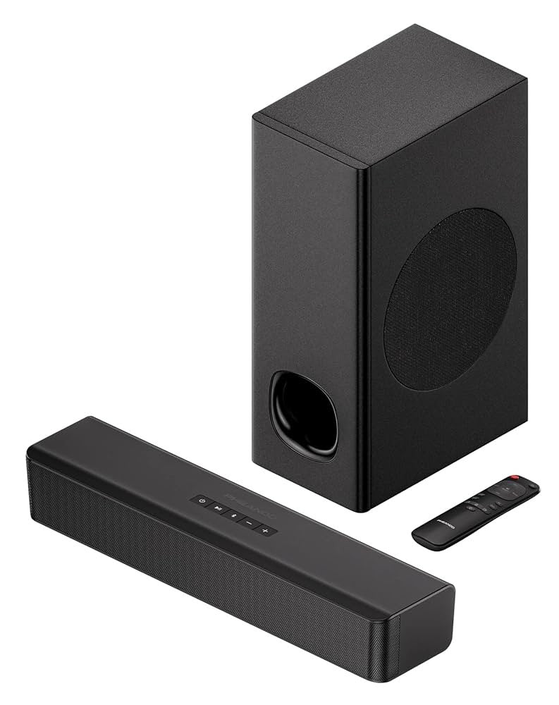 PHEANOO 2.1 Compact Sound Bars for TV with Subwoofer, HDMI ARC/Bluetooth 5.0