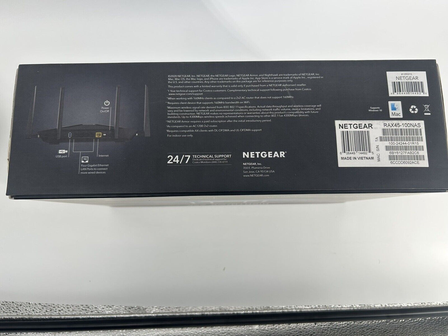 NETGEAR Nighthawk AX6 RAX45 Dual-Band Wi-Fi 6 Router