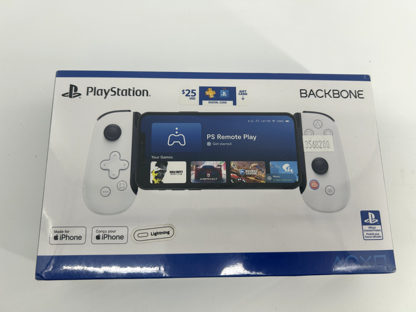 Playstation BackBone iPhone - WHITE - w/ Gift Card - Factory Sealed