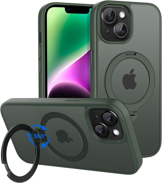 CACOE Magnetic Case for iPhone 13/14 6.1 inch with 360Â° Rotatable Ring Phone