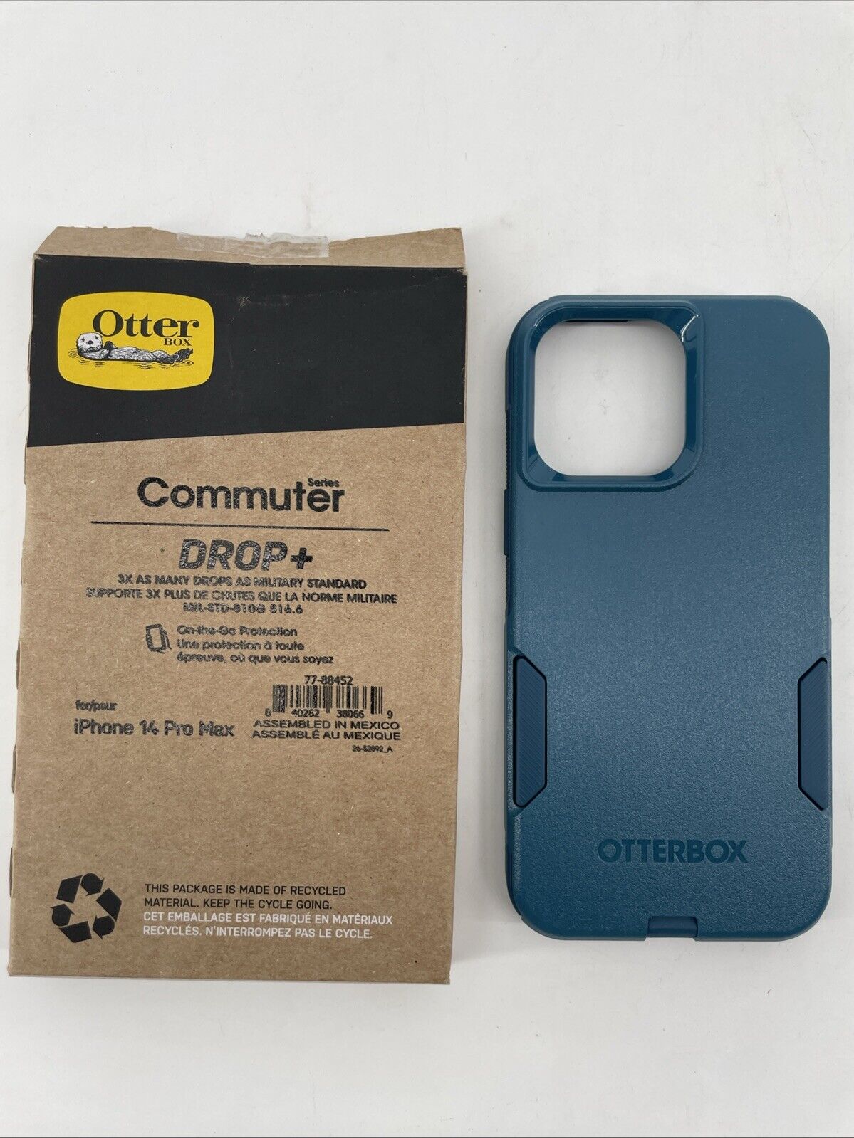 OtterBox iPhone 14 Pro Max Case (Blue), slim & tough w/ port protection