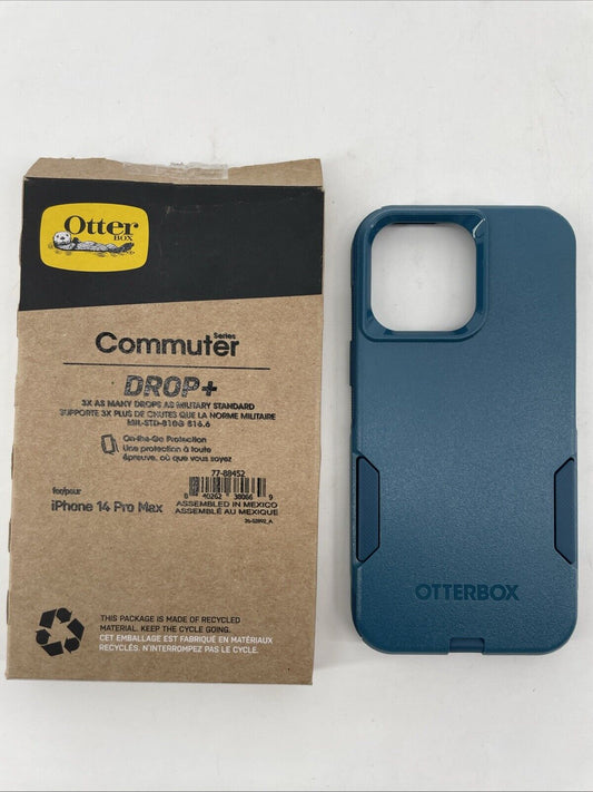 OtterBox iPhone 14 Pro Max Case (Blue), slim & tough w/ port protection