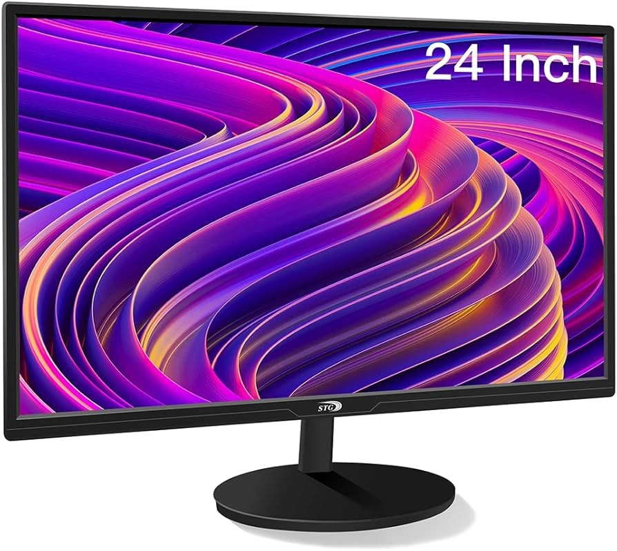 STGAubron 24 Inch Gaming Computer Monitor, FHD 1920 x 1080P Office PC LED