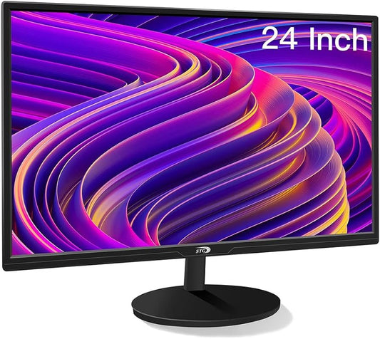 STGAubron 24 Inch Gaming Computer Monitor, FHD 1920 x 1080P Office PC LED