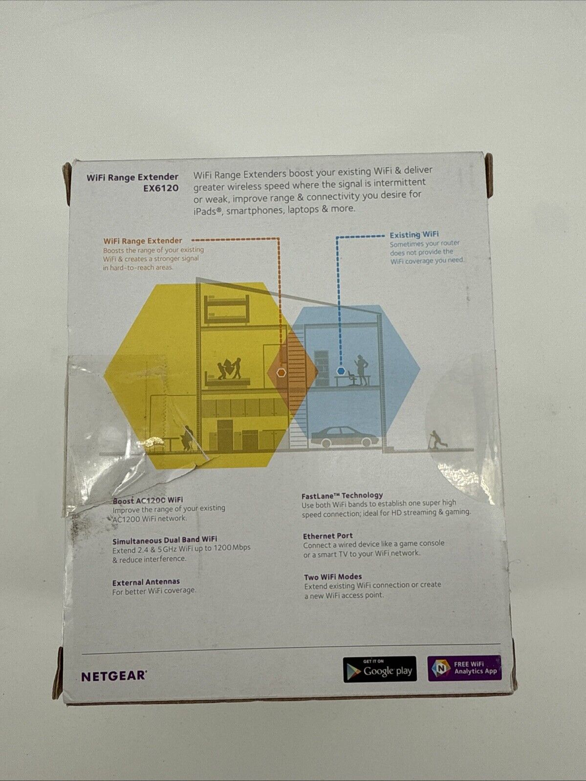 NETGEAR EX6120100NAS Wi-Fi Range Extender