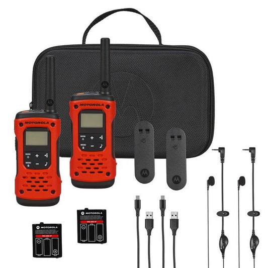 Motorola Solutions T605 35 mi. Waterproof Two-Way Radio Orange 2-Pack