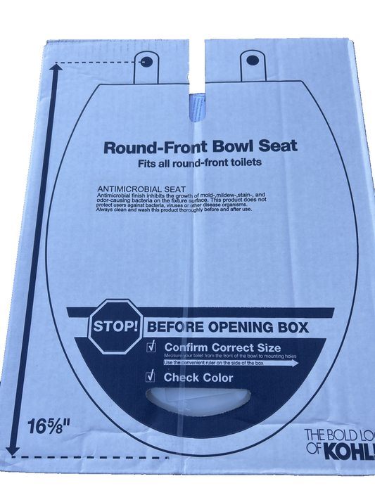 Kohler- 35828-A-0 - Round-Front - White - Toilet Seat -  16 5/8'x14 3/16 - New