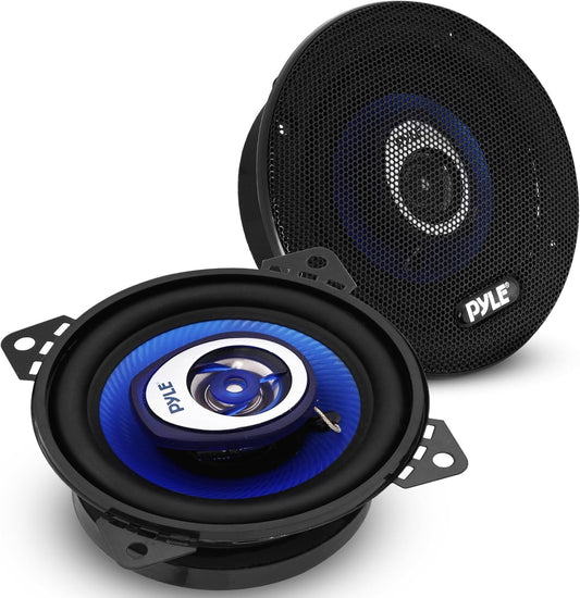 Pyle 5.25 Car Sound Speaker (Pair) - Upgraded Blue Poly Injection Cone 3-Way