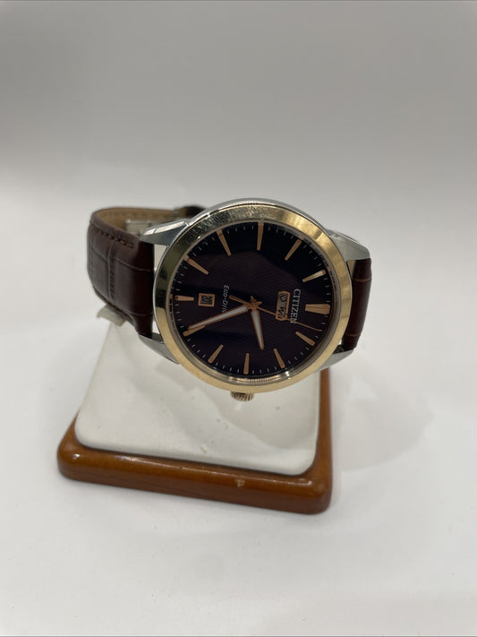 Broken Citizen Eco-Drive Corso Day Date Indicator Men's 40 Watch MM AW0096-06L