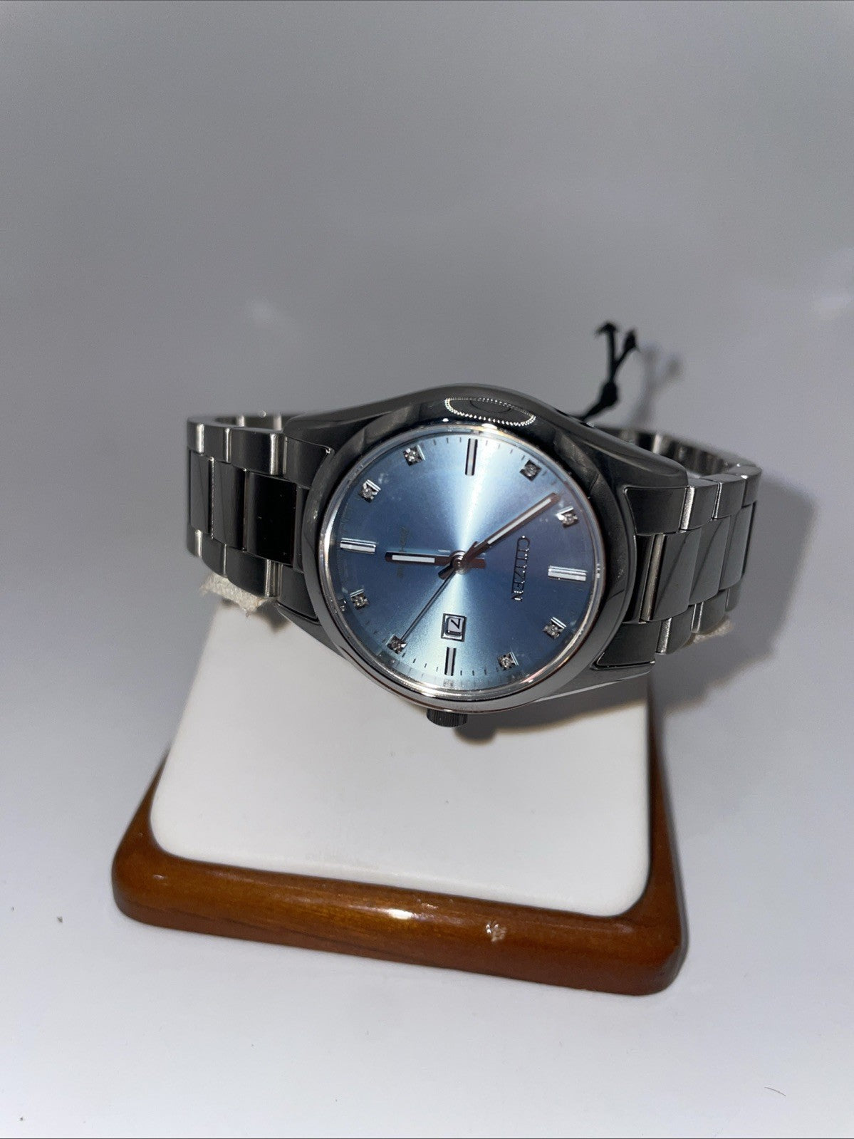  Citizen Women's Eco-Drive Mother-of-Pearl Diamond-Set Watch EW2700-54L