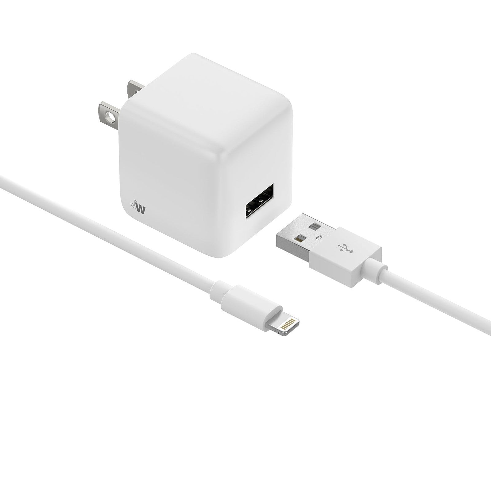 Just Wireless 2.4A/12W 1-Port USB-A Wall Charger with 5' TPU Lighting to USB-A