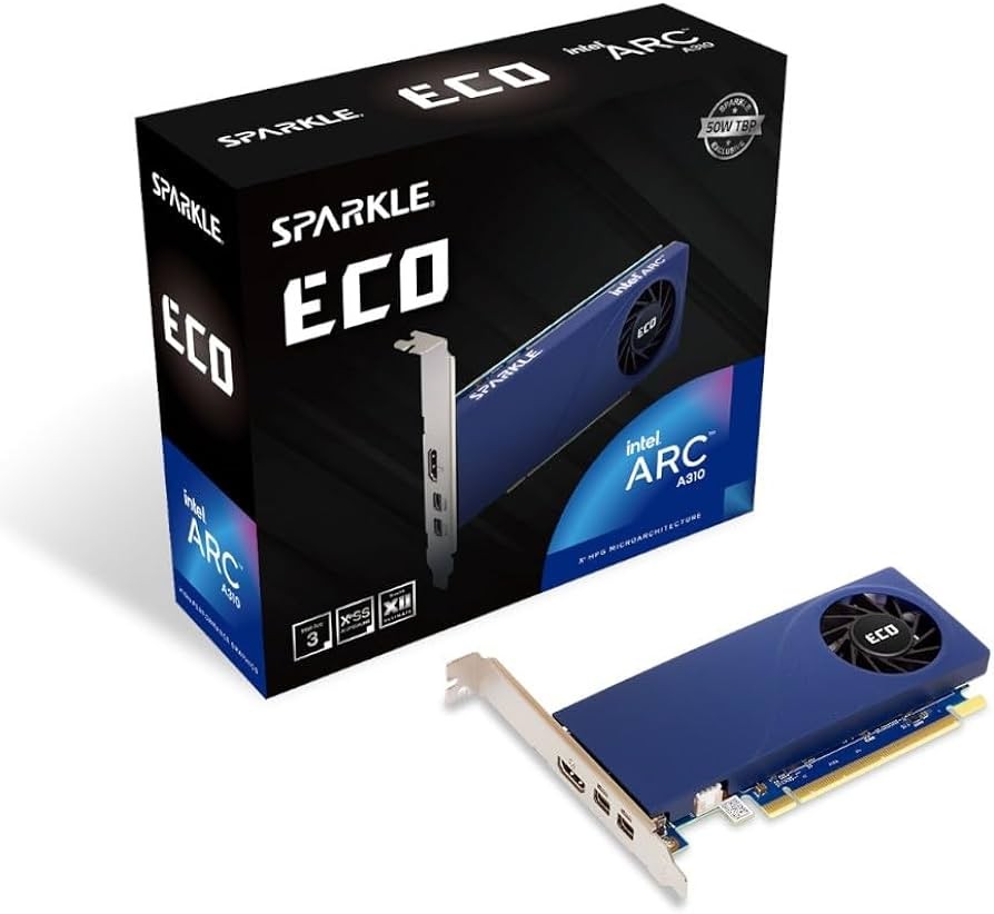 Sparkle Intel Arc A310 ECO, 4GB GDDR6, 50W TBP, Short Bracket is Included