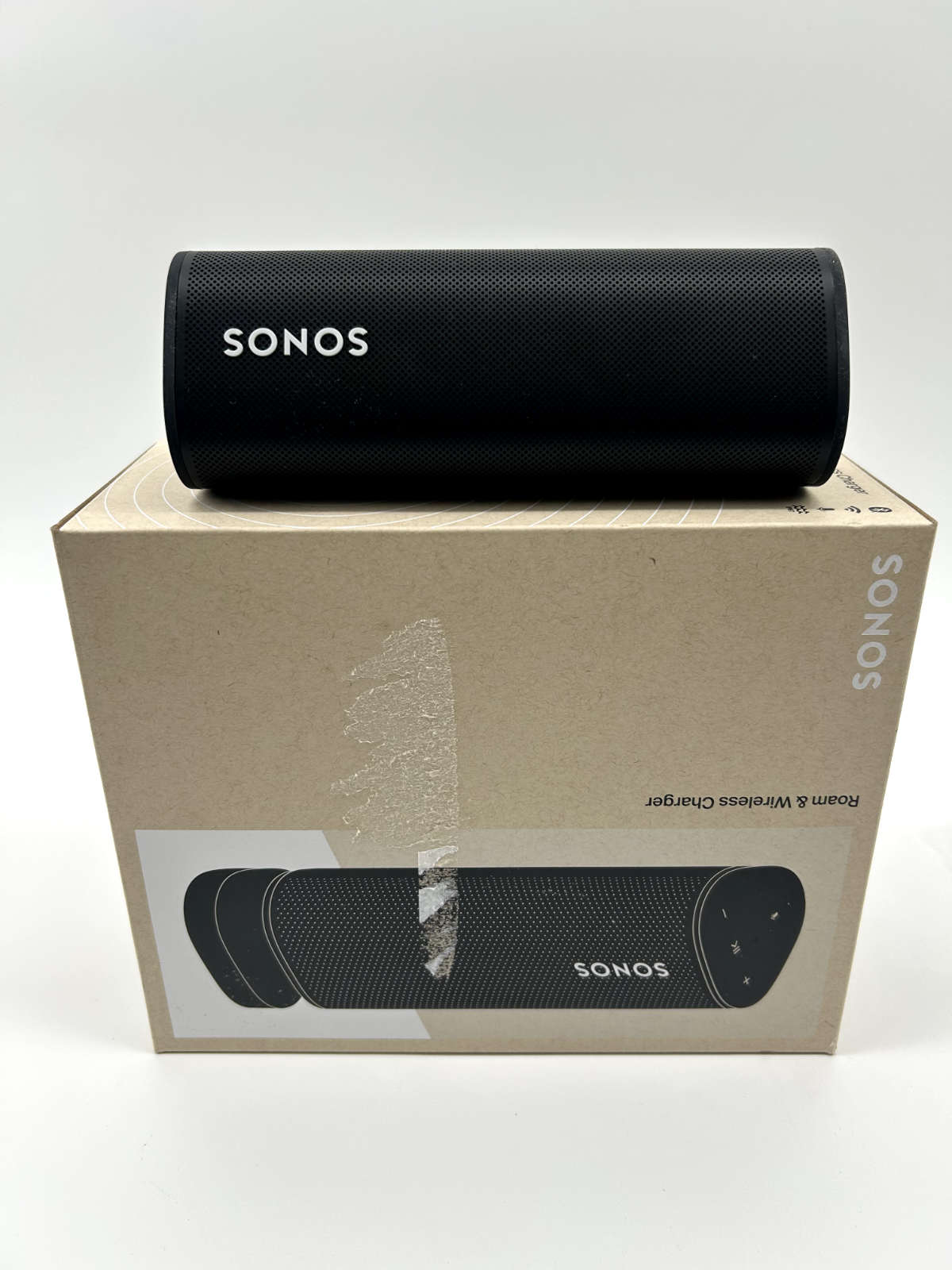 Sonos Roam + Wireless Charger Set Portable Smart Speaker Bluetooth Or Wifi