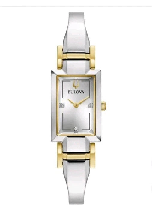 Bulova Classic Diamond Two-Tone Stainless Steel Quartz Ladies Watch (98P229)