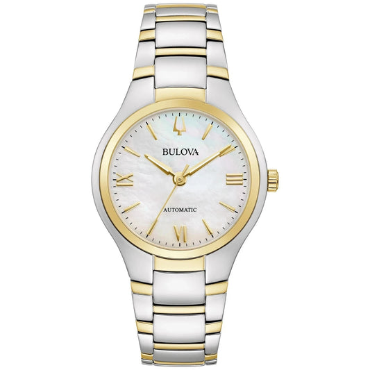 Bulova Women's Automatic Gold & Silver Stainless Steel Watch 34 MM 98L297