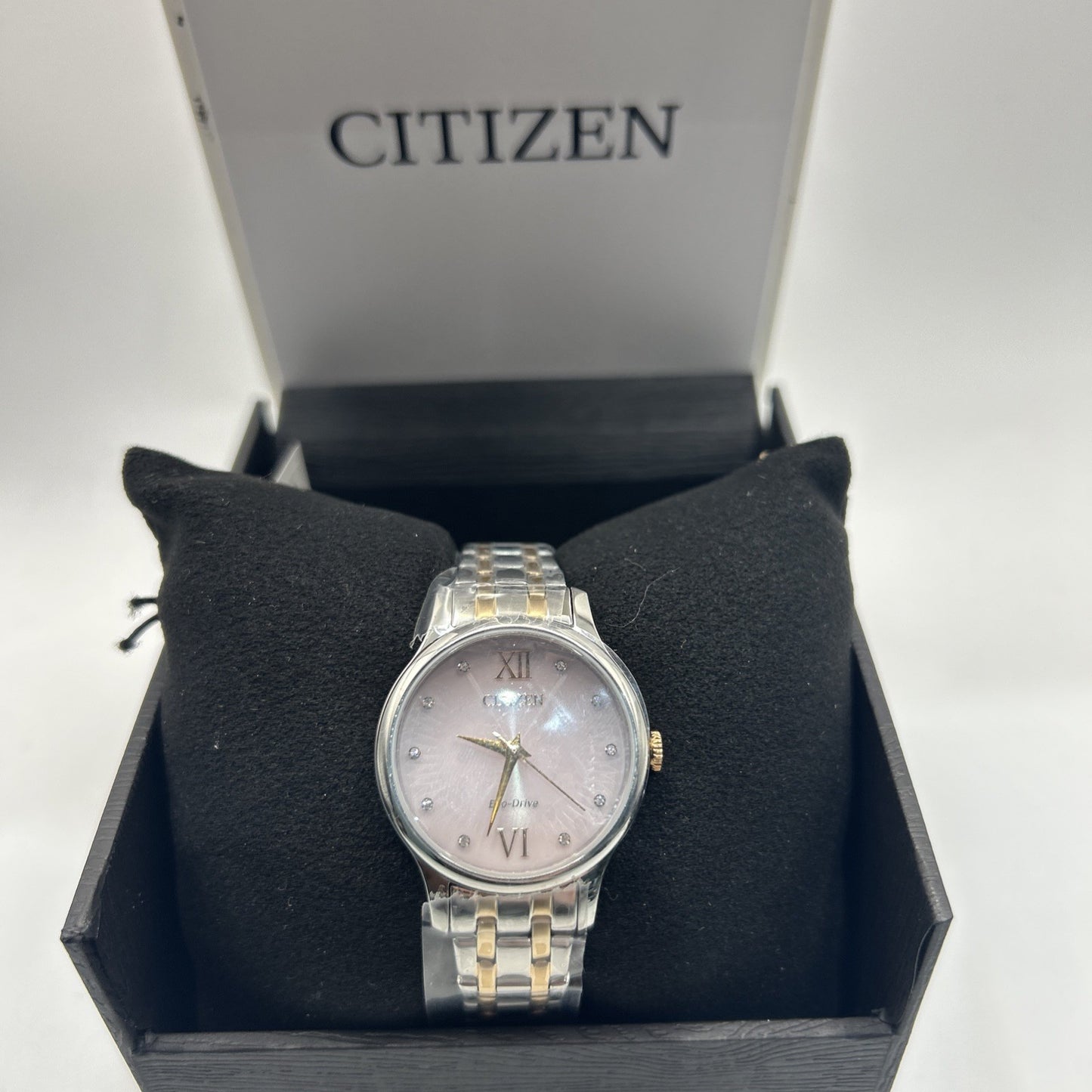 CITIZEN Eco-Drive CLASSIC Pink Dial Two-Tone Women's Watch EM0897-51X MSRP: $375