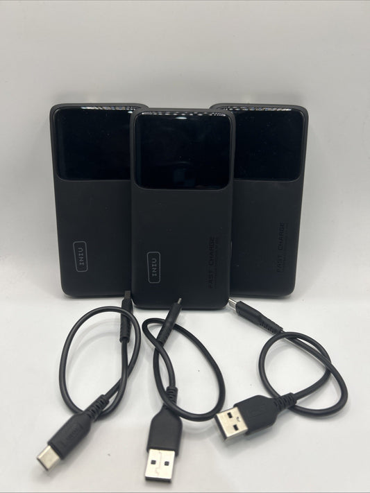 Lot Of 3 -Iniu Portable Charger Power Bank - BI-B6 - Excellent Condition