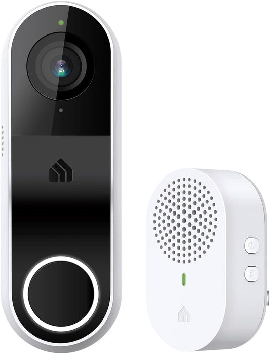 Kasa Smart Video Doorbell Camera Hardwired w/ Chime, 2K Resolution, Always-on Po