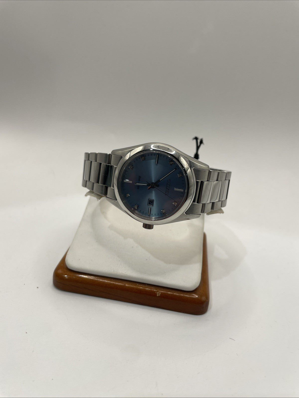  Citizen Women's Eco-Drive Mother-of-Pearl Diamond-Set Watch EW2700-54L