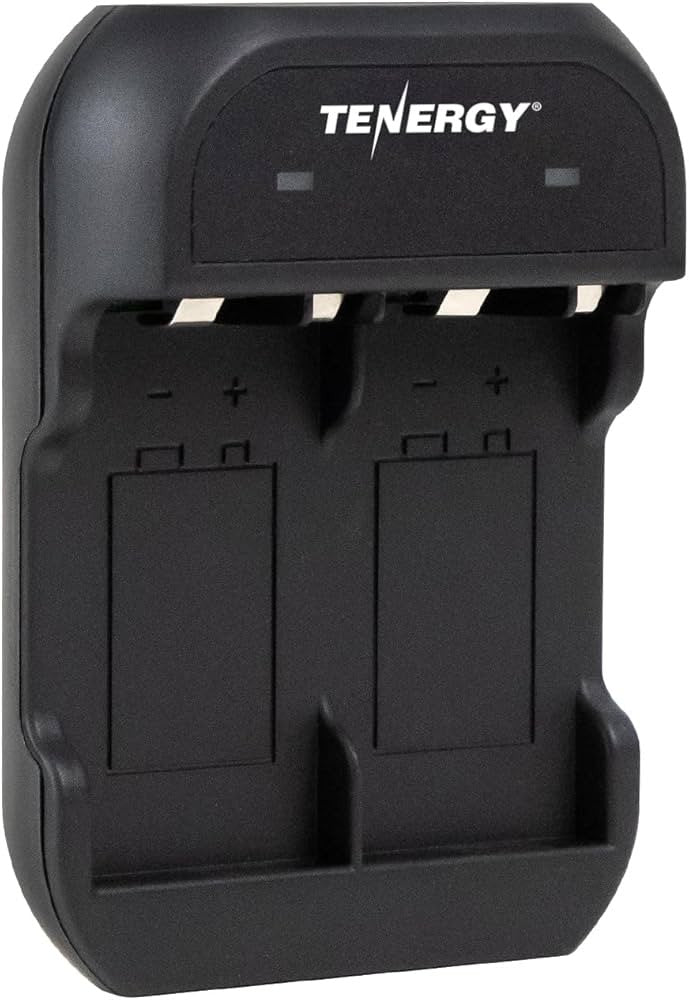 Tenergy TN141 Smart Charger for NiMH 9V Rechargeable Batteries, 9V Cells Battery