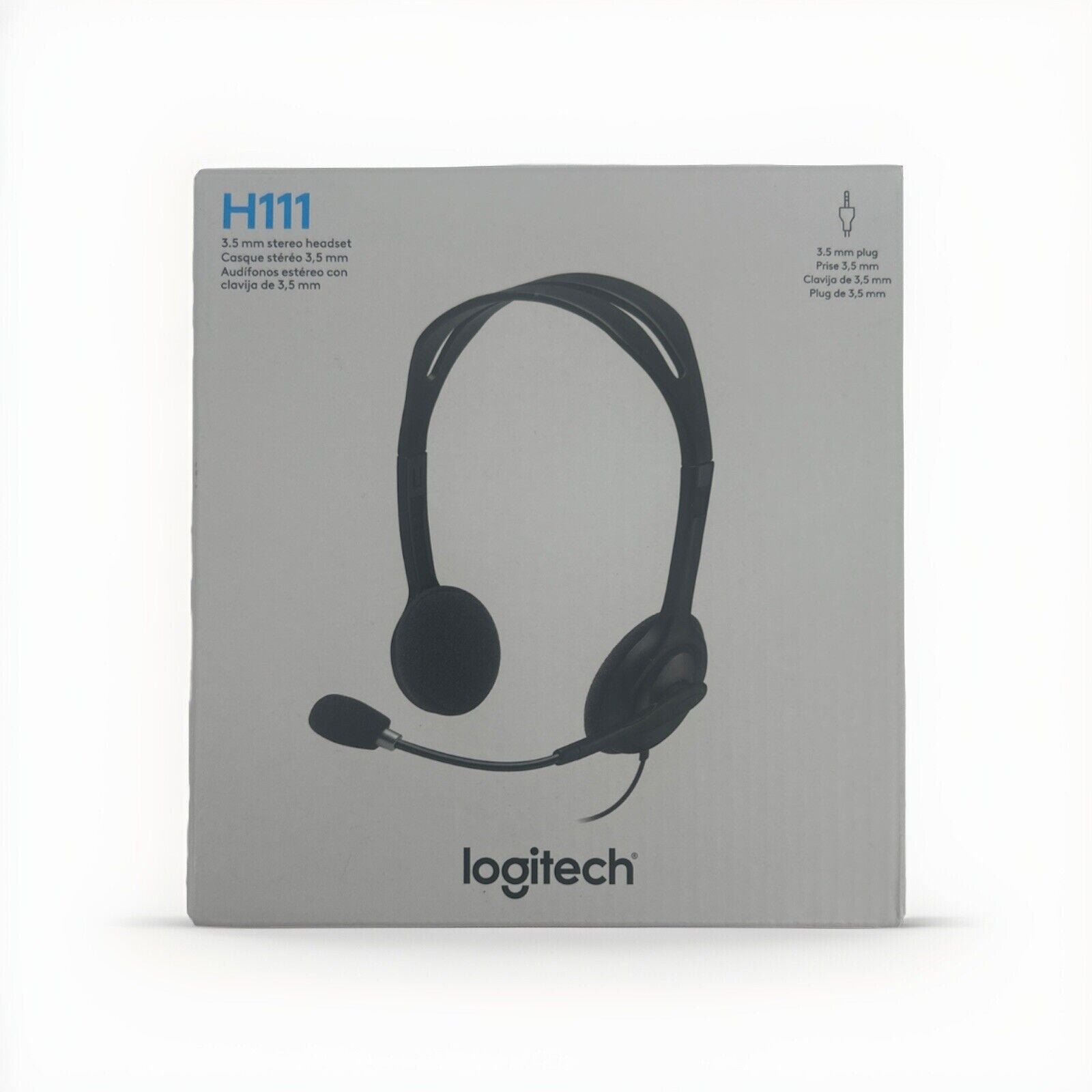 Logitech H111 Wired Stereo Headset with Mic 3.5mm Jack PC Mac Laptop USA Seller